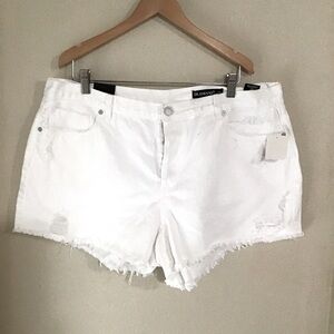 BLANKNYC white distressed shorts sz 18 W Denim